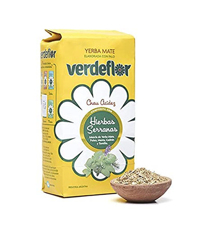 Yerba Mate Verdeflor Hierbas Serranas Mint and Herbal 500g (Hierbas Serranas)