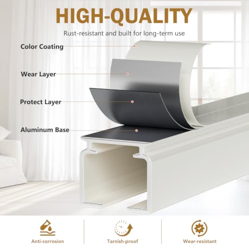 Ceiling Curtain Track 6ft-9ft Heavy Duty Room Divider Aluminum Support