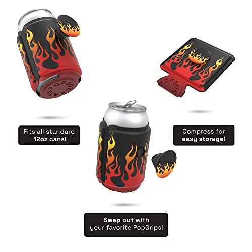 PopSockets PopThirst Can Holder, No-Slip Insulated Grip for Cans ? Claim to Flame