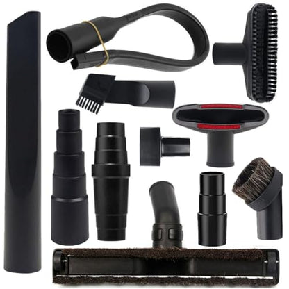 11 Pcs Household Vacuum Attachments for Shop Vac Accessories - 2 1/2" to 1 1/4" Vacuum Hose Adapter, 1 7/8" to 1" Adapter for Shop Vac, 1 1/4" Vacuum Brush Flexible Crevice Tool