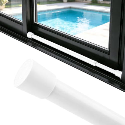 Adjustable Window Security Bar Tension Rods with Rubber Tips for Home Safety