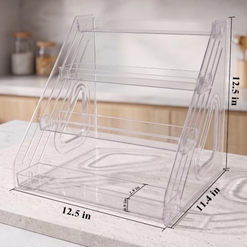 4 Tier Clear Acrylic Display Riser Stand for Cupcakes Perfume Cosmetics
