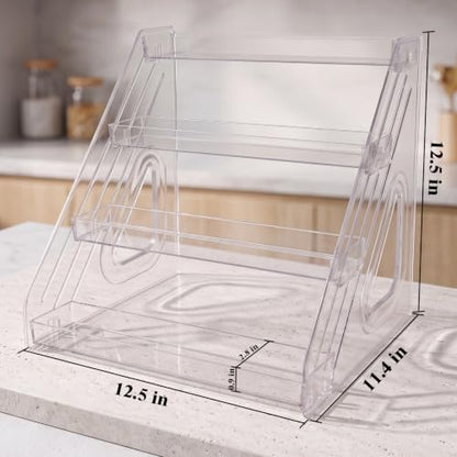 4 Tier Clear Acrylic Display Riser Stand for Cupcakes Perfume Cosmetics
