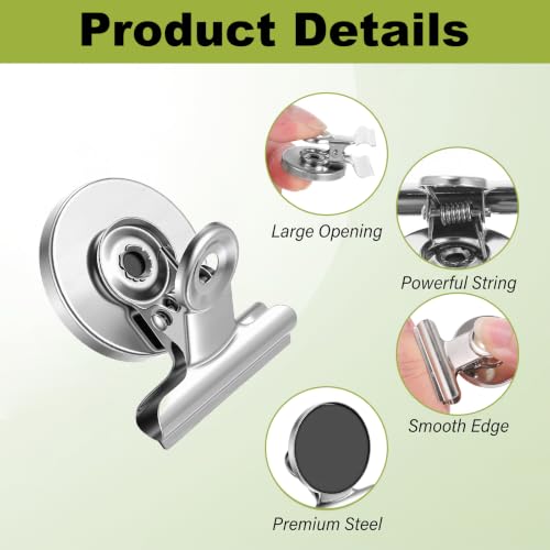 80 Heavy Duty Magnetic Clips 1.5x1.18 Inch for Office Kitchen & Home Organization