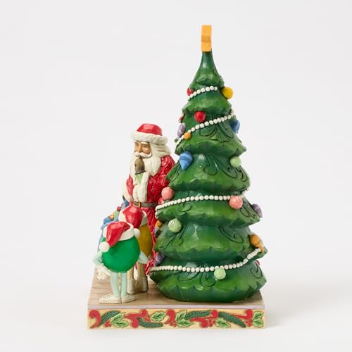 Christmas Santa Figurine with M&M's Characters - Jim Shore Handcrafted Decor