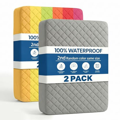 Twin Waterproof Mattress Protector with Deep Pocket Quilted Breathable All-Season Sheet