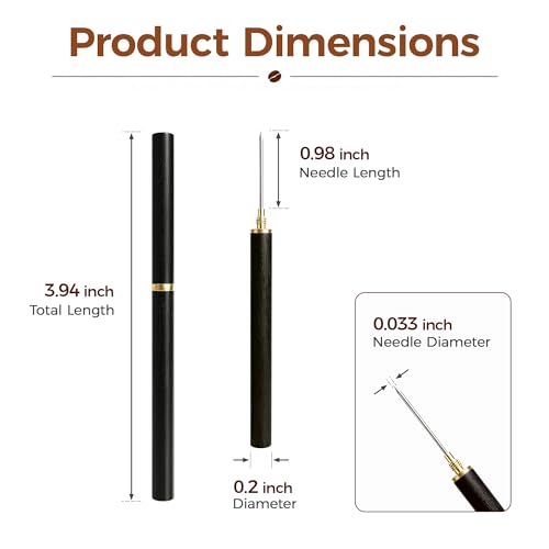 Steam Wand Cleaning Tool for Espresso Machines - Black, 10cm