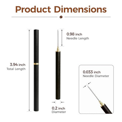 Steam Wand Cleaning Tool for Espresso Machines - Black, 10cm