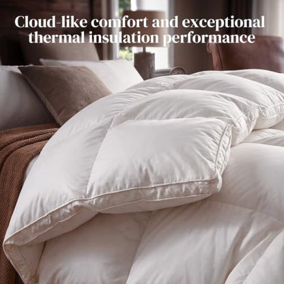 Twin Size White Feather Down Fiber Comforter All Season Ultra Soft Duvet Insert
