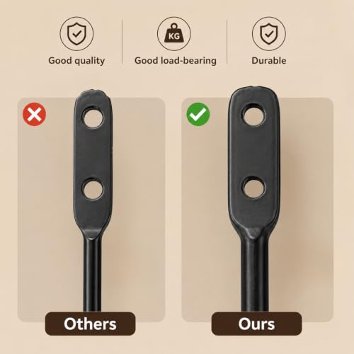 8 Pack Black Metal Curtain Holdbacks Wall Mount Tiebacks