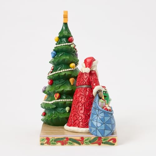 Christmas Santa Figurine with M&M's Characters - Jim Shore Handcrafted Decor