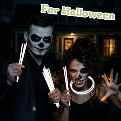 White Glow Sticks Bulk Pack 8 Inch for Parties and Events - 500 Pieces