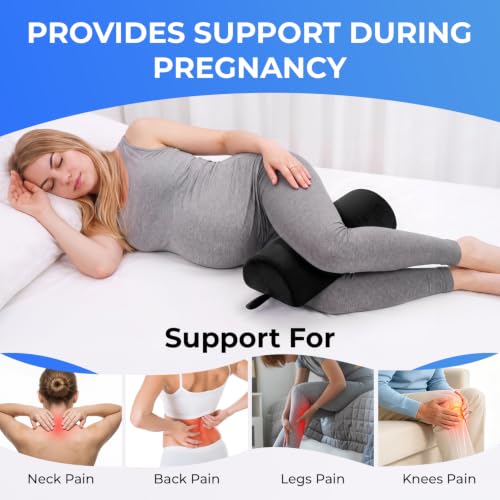 Knee Pillow for Back Sleeping - Memory Foam Leg Support for Back Pain