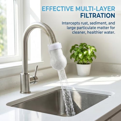 50PCS High Density Faucet Filter Cotton Bag for Kitchen & Bathroom Sink
