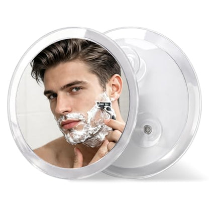 Large Fogless Shower Mirror for Bathroom Shaving & Grooming with Suction Cups