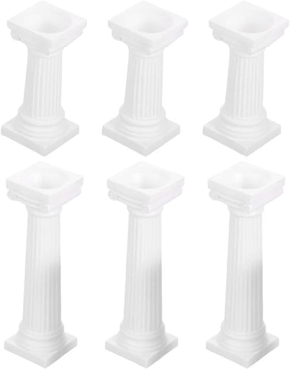 VOSAREA Mini Roman Column Decoration - 6Pcs Pillars for Photography & Wedding Decor | Sand Table Accent