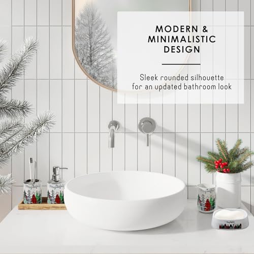 Christmas Bathroom Accessories Set with Shower Caddy - Complete 24-Piece Holiday Decor