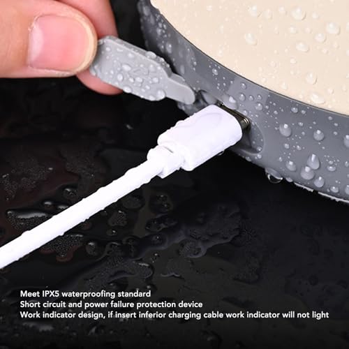 AYNEFY Electric Lunch Box,2L Stainless Steel Portable Electric Food Warmer Bucket Thermal Heat Preservation Pot Thermal Lunch Container for Travel Dorm Office Work (Beige)