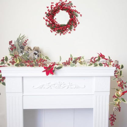 Artificial Red Berry Stems - 30 Pack, 8.2 Inch Christmas Decor