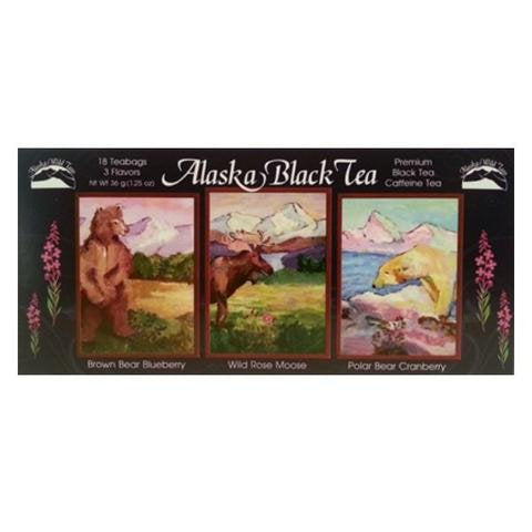 Alaska Alaskan Black Wildlife Tea Sampler 18c ct 3 Flavors