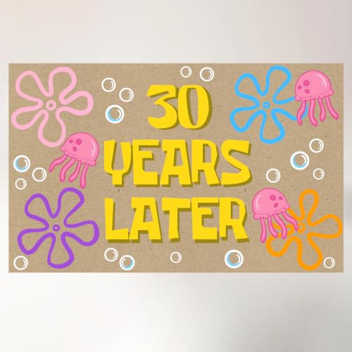 30 Years Later Birthday Banner for Celebration Decorations