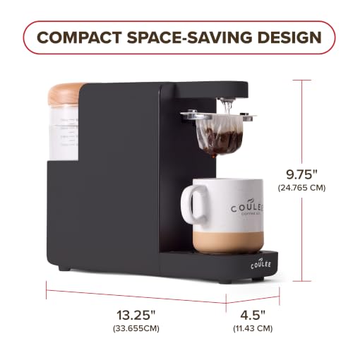 Gray Mini Plastic-Free Pour Over Coffee Maker - Single Serve, Automated