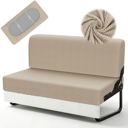 RV Jackknife Sofa Cover 2-Piece Stretch Slipcover for Camper Fold-Out Couch