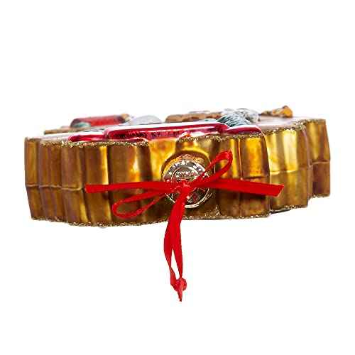 Kurt Adler Germany Map Glass Ornament, 5 inch, Multi Color