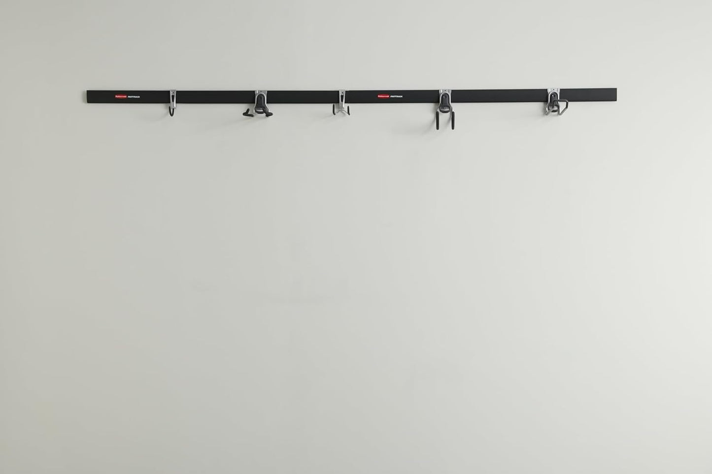 Rubbermaid Fasttrack Utility Hooks - Heavy-Duty 7-Piece Garage Storage Kit | Black Tool Organizer