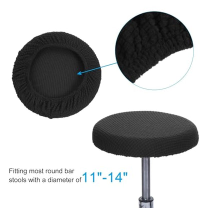 Round Cushion Cover for Barstools - D18 20-22 Inch Elastic Stool Slipcover