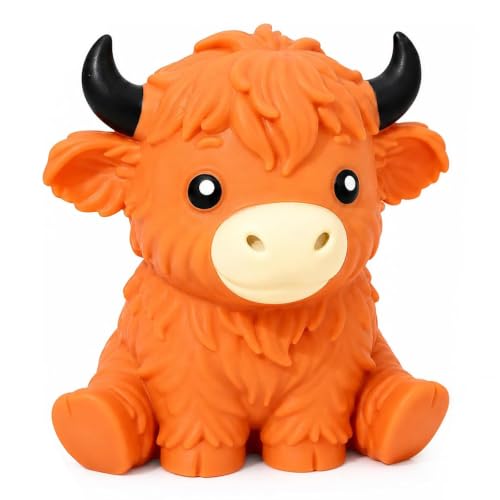 Giant Highland Cow Squishy Toy - Stress Relief Fidget Animal Model, 6 Inch