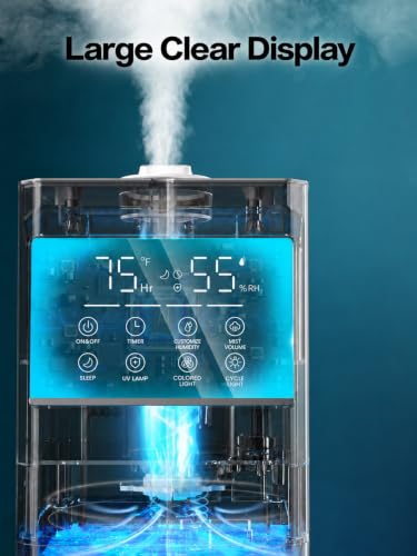 9L Bedroom Humidifier with 60H Runtime and Top Fill - Pure White