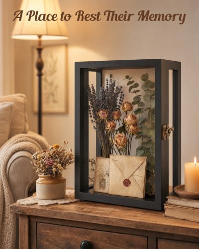 Deep Shadow Box 11x15 Wooden Display Case with Acrylic Sides Wall Mount