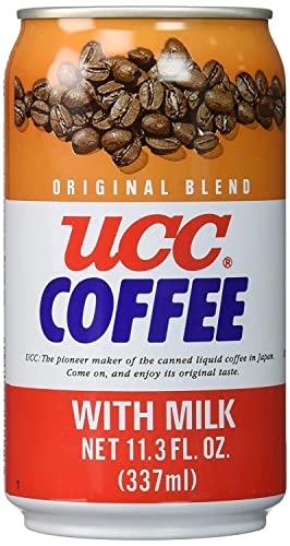 UCC Original Blend Coffee With Milk, Ready To Drink Coffee, Imported from Japan, 11.3 oz (Pack of 6)