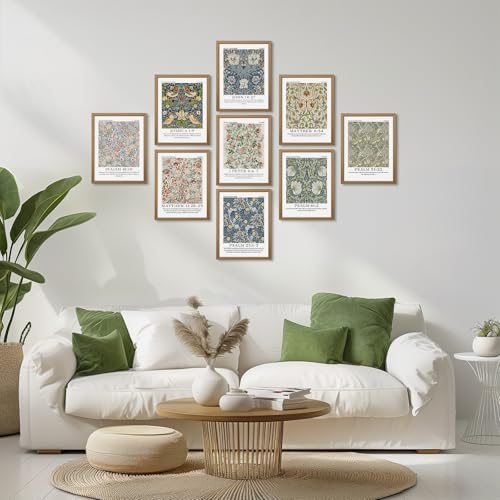 William Morris Wall Art Bible Verse Prints Christian Canvas Wall Decor 8x10 Framed - William Morris Prints
