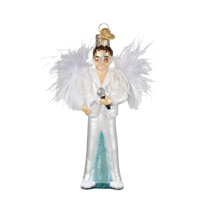 Elton John Glass Ornament - Handcrafted Holiday Keepsake by Old World Christmas