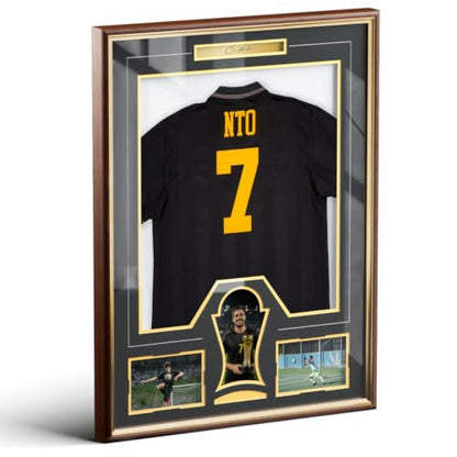 Jersey Display Case Wooden Frame with Tempered Glass 1 Pack R2