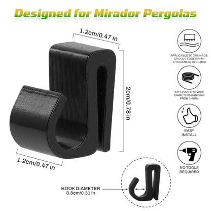Outdoor String Light Clips for Pergolas - 35-Pack Weather-Resistant Wire Holders