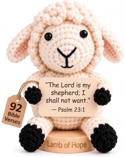 Christian Bible Verse Signs Crochet Decor Gift - Religious Affirmation for Home & Office