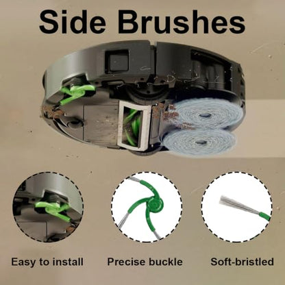 6PCS Replacement Side Brushes for Robot Vacuum Models 415X 115 516 576