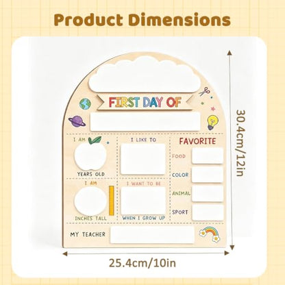 First & Last Day of School Sign with Stand & Erasable Marker Set