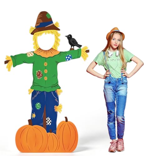 Large Fall Scarecrow Cardboard Cutout for Garden Yard Party Decorations