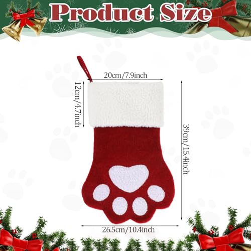 Personalized Pet Christmas Stocking for Dogs and Cats - Paw Style Holiday Decor