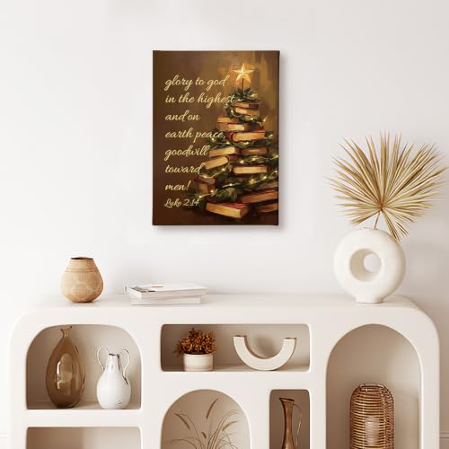 Christian Christmas Wall Art Canvas Framed Art Print 11x14 Inches - Glory Variation