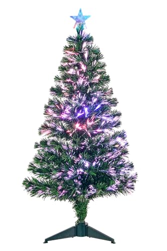 4FT Fiber Optic Green Christmas Tree with Stand Pre-lit Top Star Indoor Holiday Decoration - Variation of THIS listing