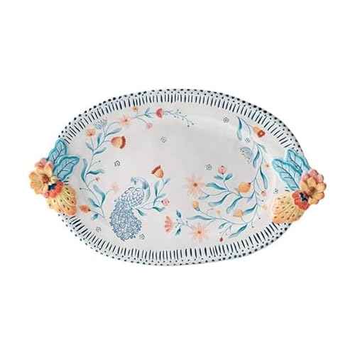 Fitz and Floyd Gracie Floral Serving Platter, 19 Inch