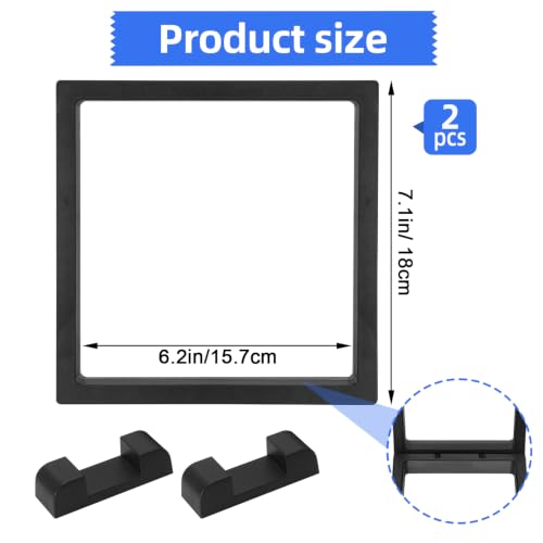 2 Pack Belt Buckle Display Cases - 3D Floating Frame for Collectibles