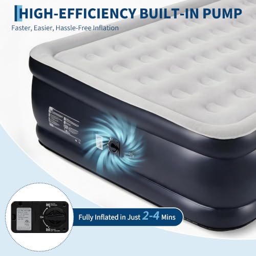 Queen Air Mattress with Built-In Pump - 20 Inch Elevated Guest Bed