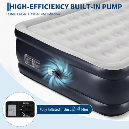 Queen Air Mattress with Built-In Pump - 20 Inch Elevated Guest Bed