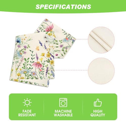 Artoid Mode Daisy Eucalyptus Spring Table Runner 13x120 Inch Beige Home Decor